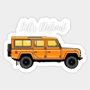 Let's defend { offroader } Sticker